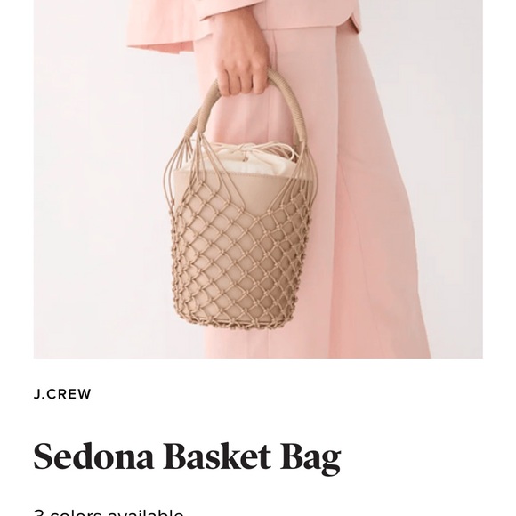 J. Crew Bags Jcrew Sedona Basket Bag In Leather New Color Macadamia